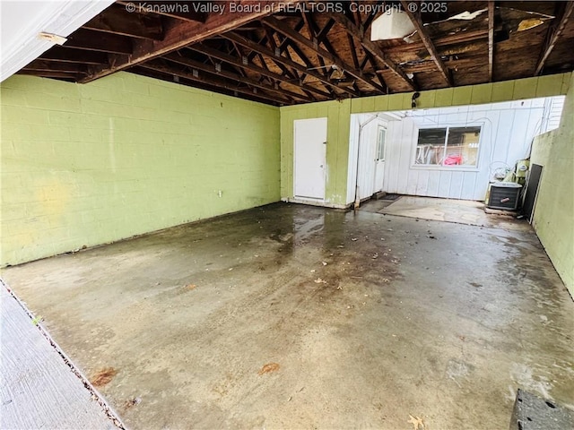 garage featuring a carport
