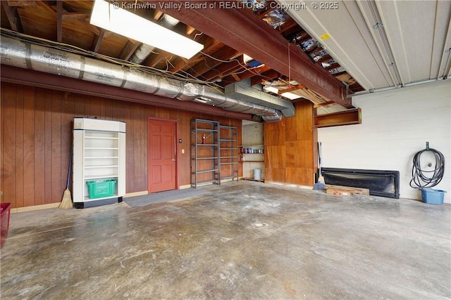 906 Hughes Dr, Saint Albans, WV 25177 - garage with wooden walls