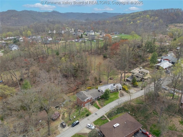 906 Hughes Dr, Saint Albans, WV 25177 - aerial view with a forest view and a mountain view