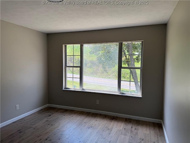 1651 Glenwood Rd, Milton, WV 25541 - spare room with baseboards, a wealth of natural light, and wood finished floors