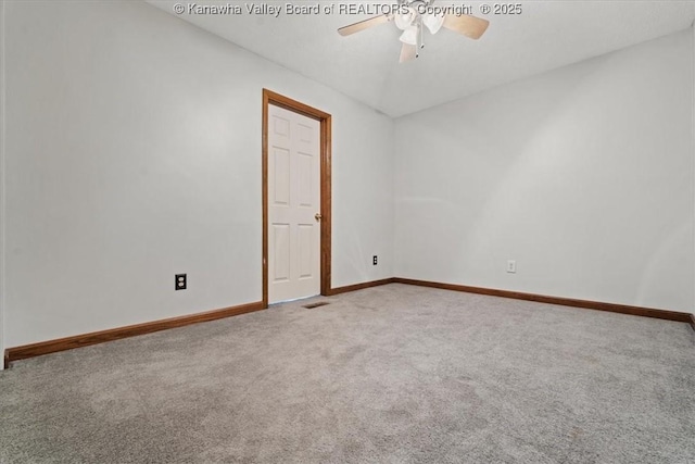141 Wedgewood Rd, Ravenswood, WV 26164 - carpeted empty room featuring visible vents, ceiling fan, and baseboards
