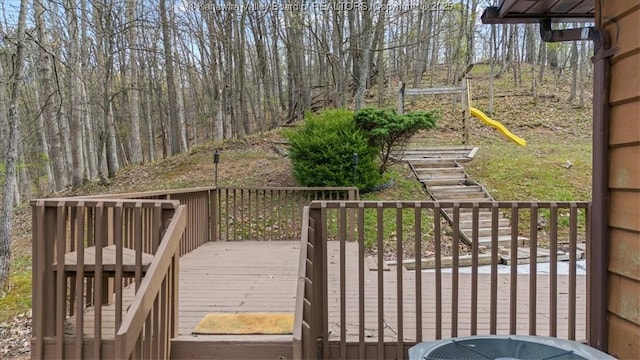 141 Wedgewood Rd, Ravenswood, WV 26164 - deck featuring a playground