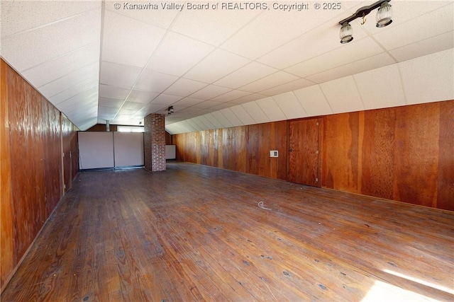 1055 Highland Dr, Saint Albans, WV 25177 - bonus room featuring wood-type flooring and wooden walls