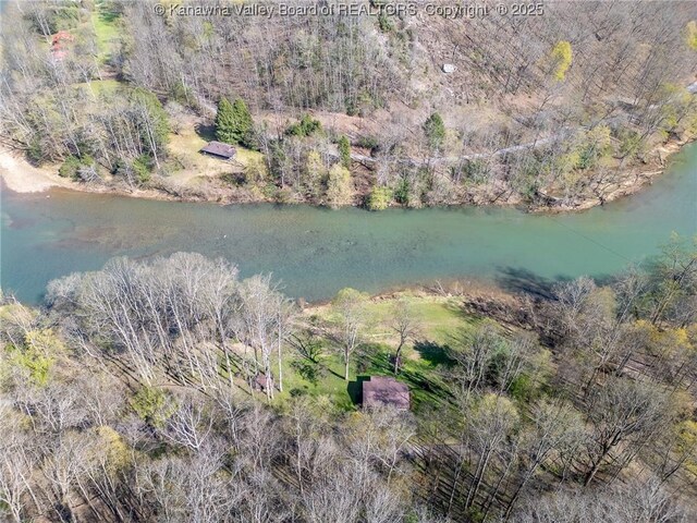 356 Joes Rd, Bomont, WV 25164 - aerial view with a water view