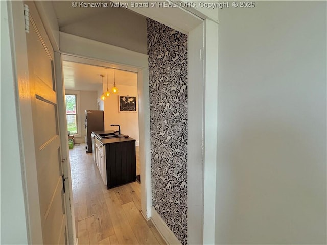 2206 Jefferson Ave, Point Pleasant, WV 25550 - hall featuring light wood finished floors and a sink