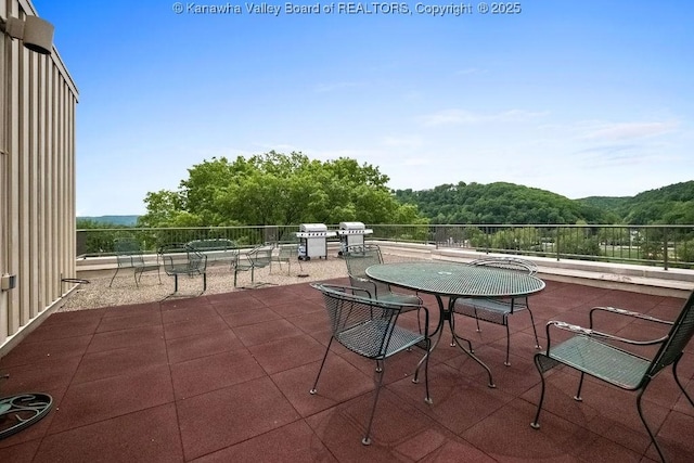 1578 Kanawha Blvd Unit 7C, Charleston, WV 25311 - view of patio / terrace featuring a grill and a forest view