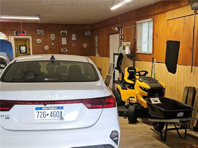 12376 Elk River Rd N, Clendenin, WV 25045 - garage with wooden walls