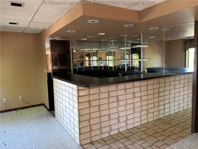 207 Mckinley Ave, Charleston, WV 25314 - bar with carpet flooring, recessed lighting, and baseboards