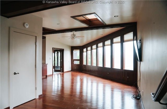 207 Mckinley Ave, Charleston, WV 25314 - empty room with baseboards, a ceiling fan, and wood finished floors