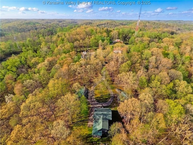 78 Cougar Mountain Dr, Winfield, WV 25213 - bird's eye view with a wooded view