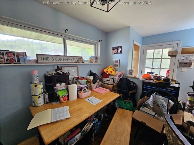 view of home office
