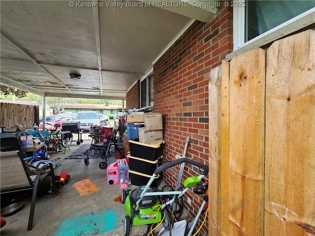 view of patio with fence