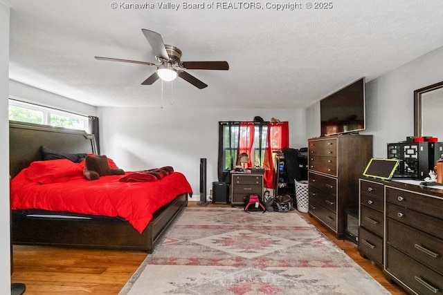901 Evanwood Rd, Charleston, WV 25314 - bedroom featuring wood finished floors and a ceiling fan