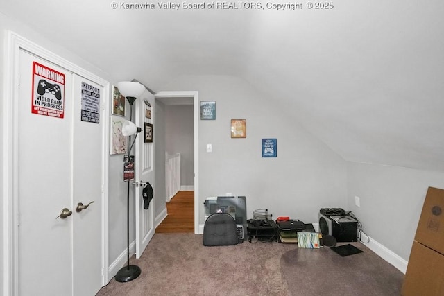 901 Evanwood Rd, Charleston, WV 25314 - bonus room featuring lofted ceiling, carpet, and baseboards