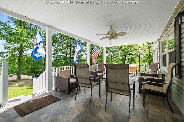 901 Evanwood Rd, Charleston, WV 25314 - view of patio with a ceiling fan