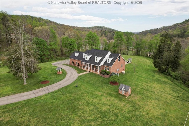 219 Deerhaven Ln, Cross Lanes, WV 25313 - birds eye view of property featuring a wooded view