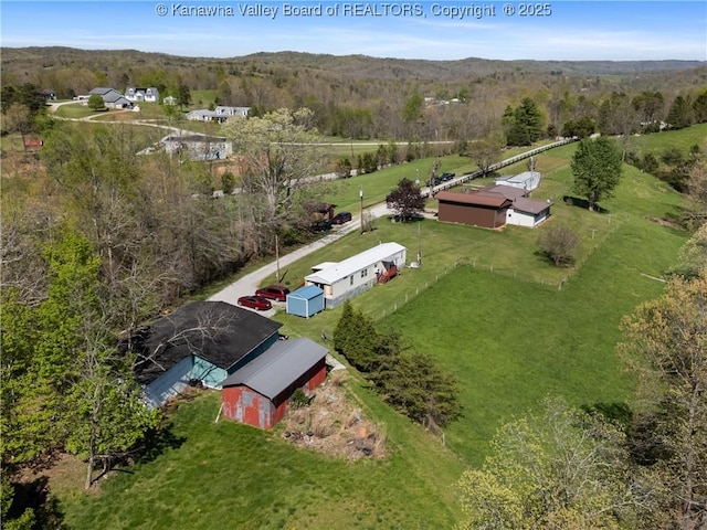 aerial view with a view of trees
