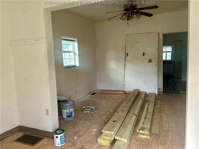 104, 102 1st St, Dunbar, WV 25064 - unfurnished room featuring visible vents and ceiling fan