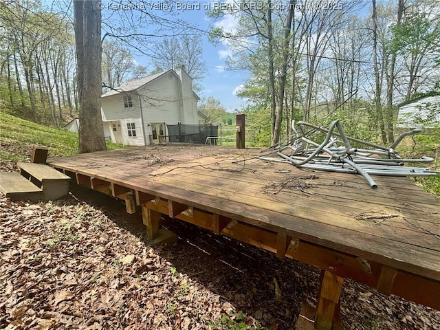 view of wooden deck