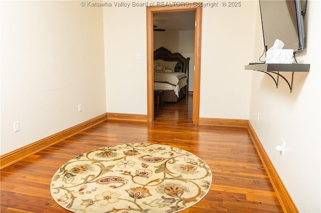 2804 Hash Ridge Rd, Barboursville, WV 25504 - interior space with baseboards and wood finished floors