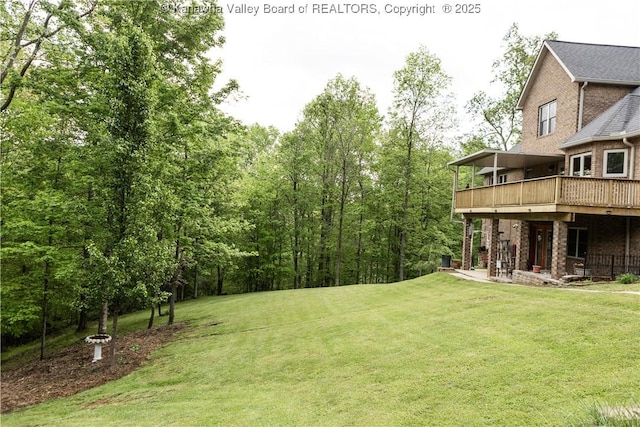 2804 Hash Ridge Rd, Barboursville, WV 25504 - view of yard featuring a deck