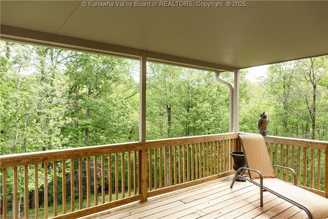 2804 Hash Ridge Rd, Barboursville, WV 25504 - wooden terrace with a view of trees