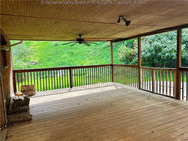 405 Crestview Dr, Charleston, WV 25302 - deck featuring ceiling fan
