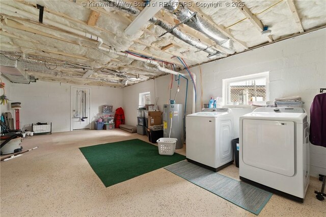2258 Curtis Ave, Saint Albans, WV 25177 - below grade area featuring water heater and independent washer and dryer