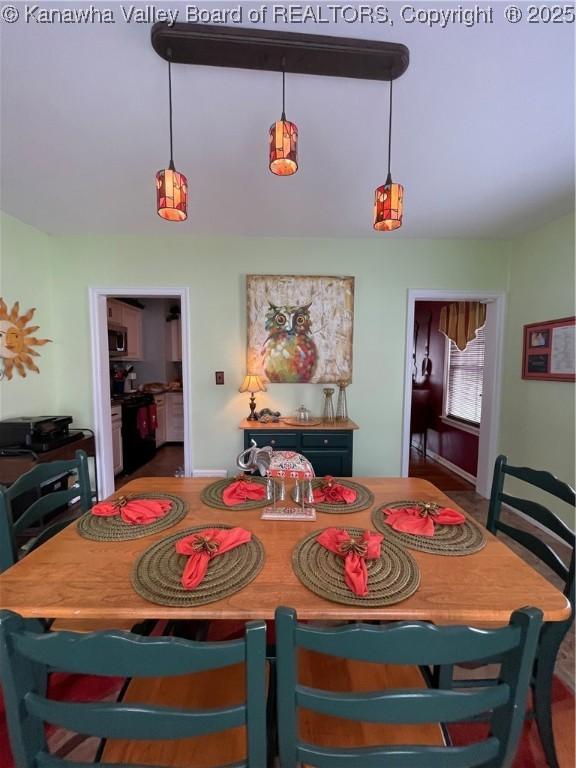 view of dining space