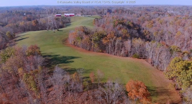 2648 Bedford Chapel, Milton, WV 25541 - aerial overview of property's location featuring a forest