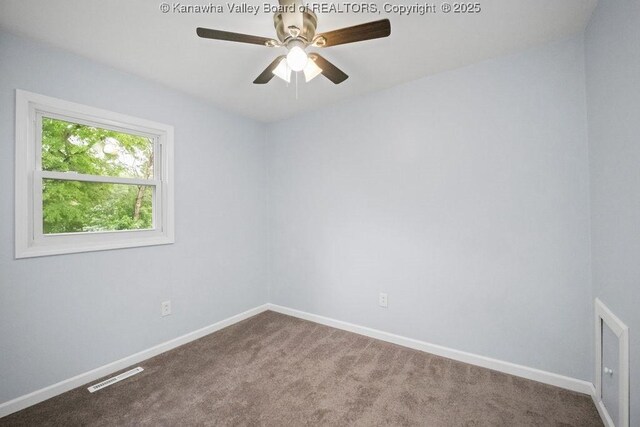 302 Charles Ct, Hurricane, WV 25526 - carpeted empty room with baseboards and ceiling fan