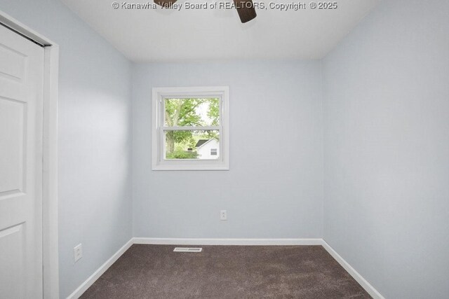 302 Charles Ct, Hurricane, WV 25526 - unfurnished room featuring carpet flooring, baseboards, and ceiling fan