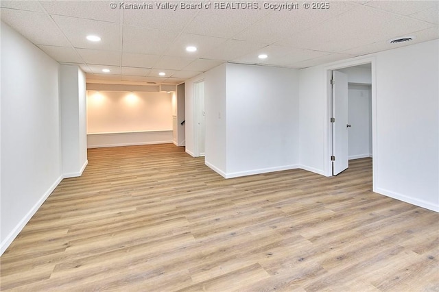 4010 Virginia Ave SE, Charleston, WV 25304 - finished below grade area with wood finished floors, baseboards, and recessed lighting