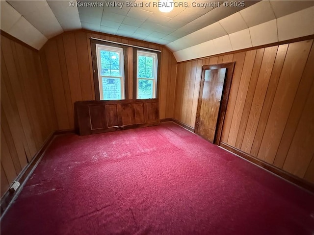 1552 Hanging Rock Hwy, Central, WV 25646 - bonus room with lofted ceiling, wood walls, and carpet flooring