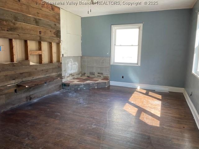 4866 Washington St W, Charleston, WV 25313 - empty room featuring wood finished floors and baseboards
