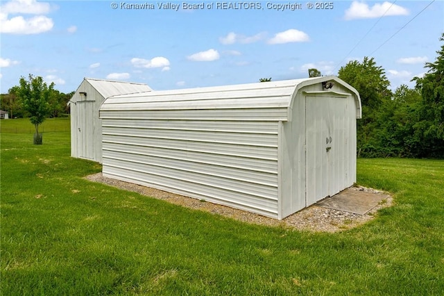 view of shed