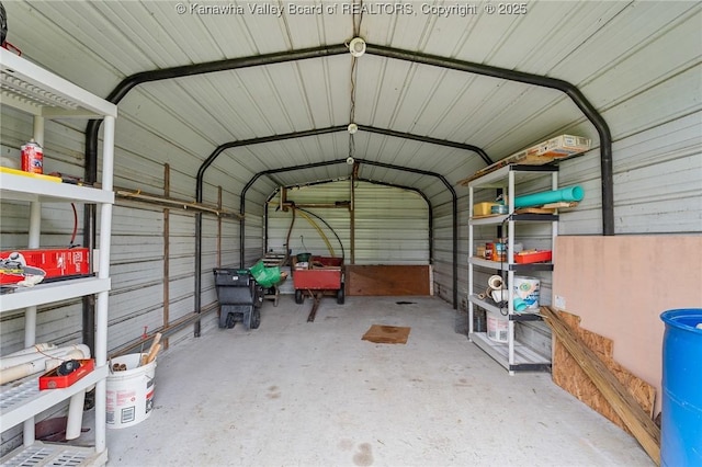 storage featuring a garage