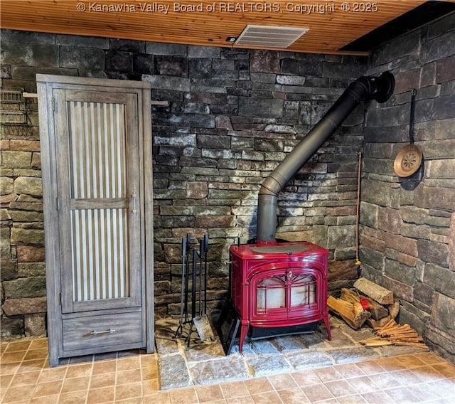 6531 Lockbridge Rd, Wv, WV 25976 - detailed view of a wood stove