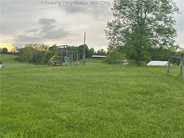 5860 Union Campground Rd, Letart, WV 25253 - view of green lawn featuring a playground