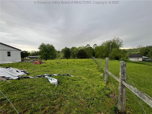 5860 Union Campground Rd, Letart, WV 25253 - view of yard with fence and a view of countryside