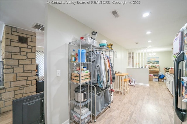 2611 Larwood Dr, Charleston, WV 25302 - spacious closet with light wood-style floors