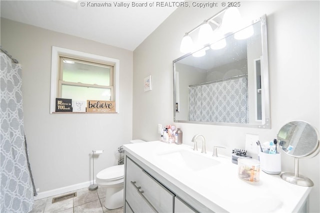 2611 Larwood Dr, Charleston, WV 25302 - bathroom featuring vanity, tile patterned floors, toilet, and baseboards