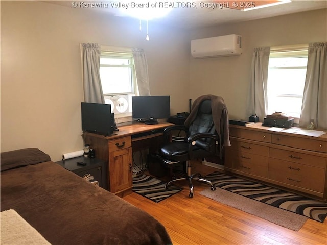 329 3rd Ave, Ripley, WV 25271 - office with a wall mounted AC and light wood-style floors