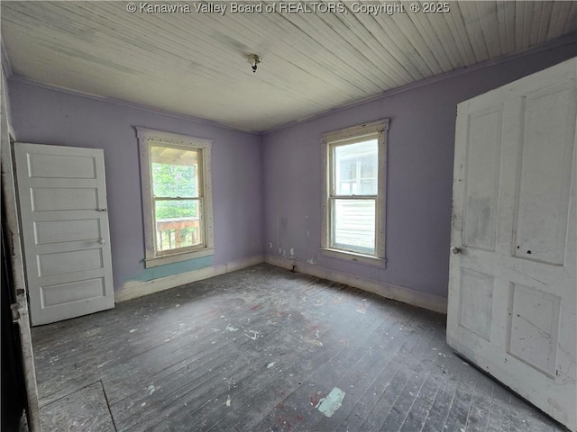 1620 Red Oak St, Charleston, WV 25387 - unfurnished bedroom with hardwood / wood-style flooring, baseboards, and crown molding