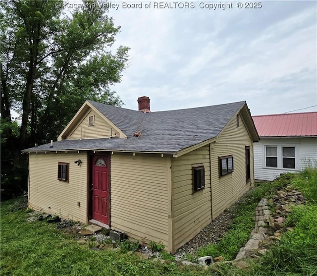 1620 Red Oak St, Charleston, WV 25387 - rear view of house with a chimney and a shingled roof