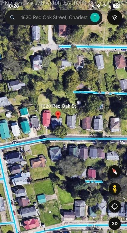 1620 Red Oak St, Charleston, WV 25387 - map / location with property parcel outlined