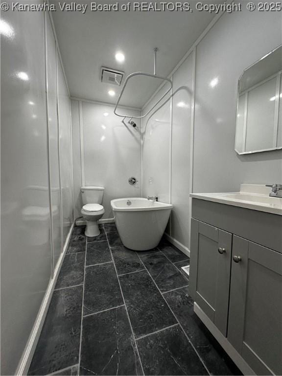 1603 Frame St, Charleston, WV 25387 - bathroom with a soaking tub, vanity, a shower, and toilet