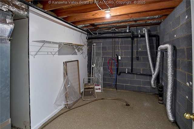 4707 A Marklana Ln, South Charleston, WV 25309 - unfinished basement featuring concrete block wall
