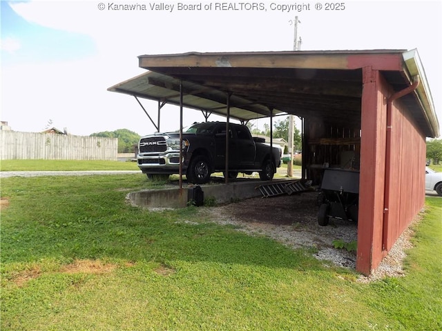 101 Ebony Dr, Cross Lanes, WV 25313 - view of parking with a carport