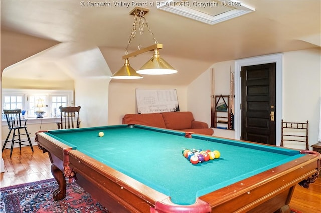 1223 Staunton Rd, Charleston, WV 25314 - recreation room featuring billiards table and wood finished floors